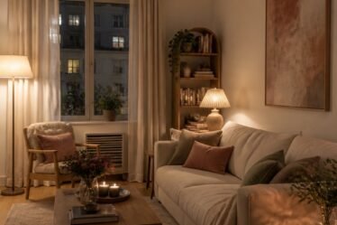 Layered apartment lighting without a ceiling fixture