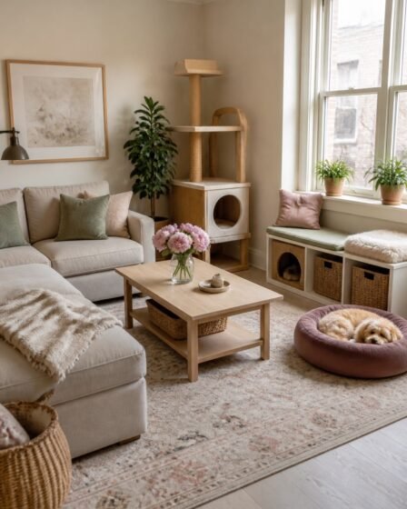 Beautiful pet-friendly small apartment living room
