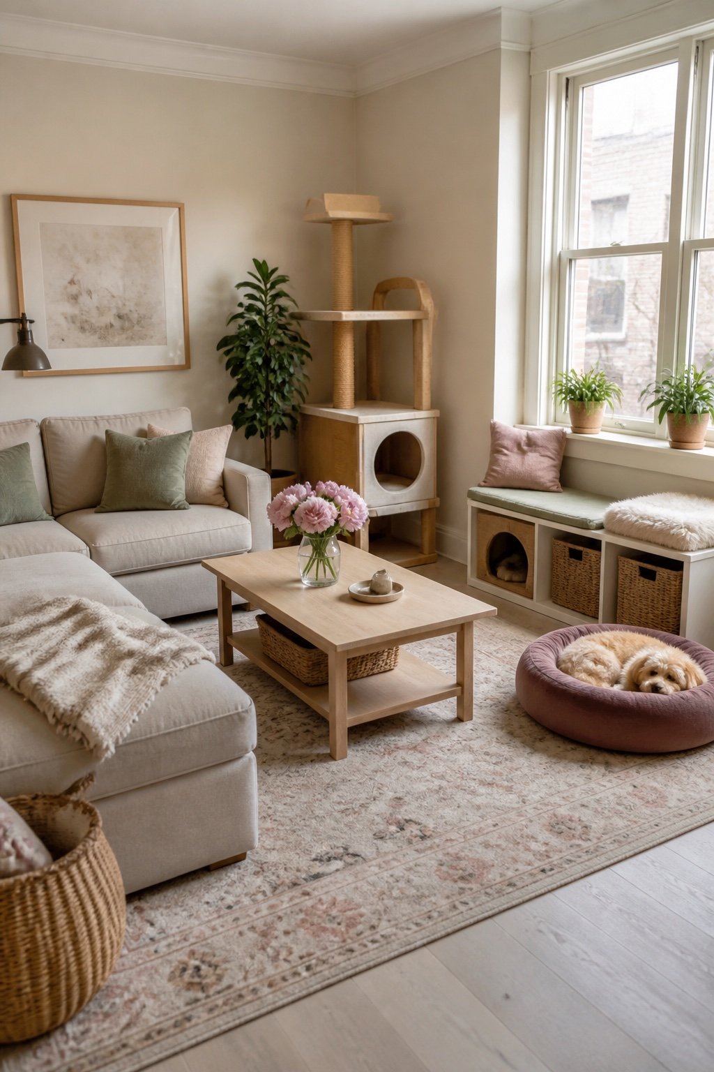 Beautiful pet-friendly small apartment living room